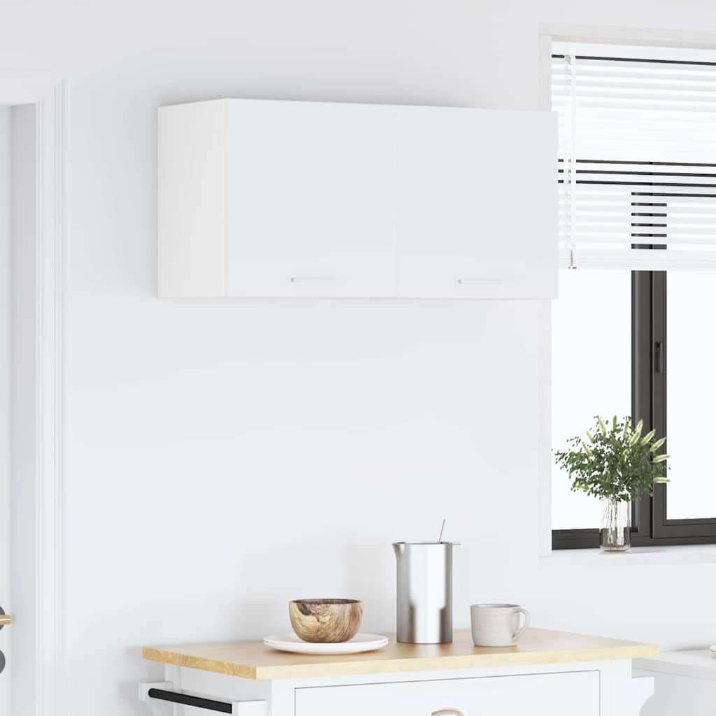 Hængeskab med dør 2 pcs Hvid 40 x 31 x 40 cm Konstrueret træ