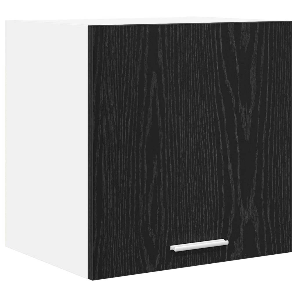 Hængeskab 2 pcs Sort Eg og Hvid 40 x 31 x 40 cm Konstrueret træ