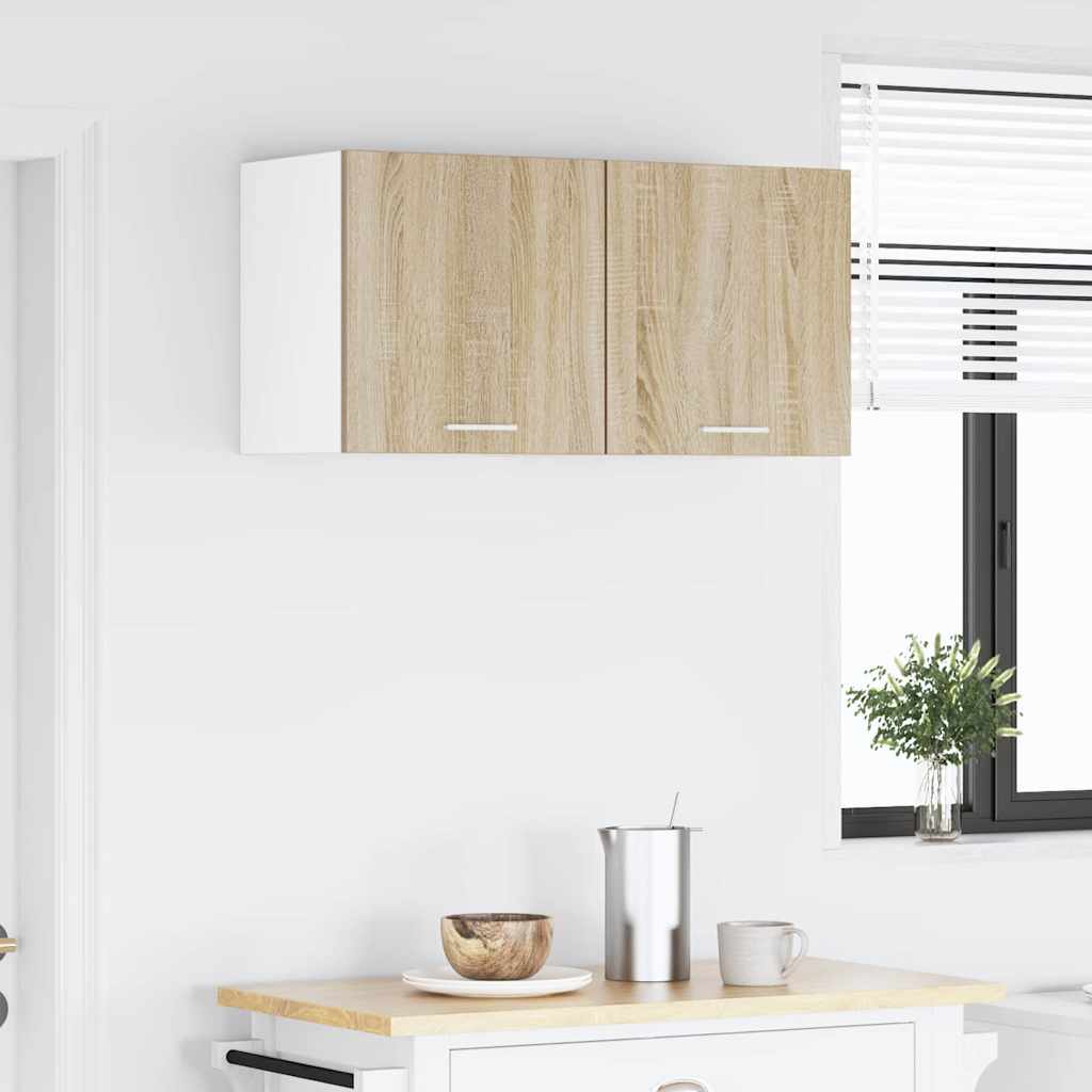 Hængeskab med dør Riga 2 pcs Sonoma Eg og Hvid 40 x 31 x 40 cm