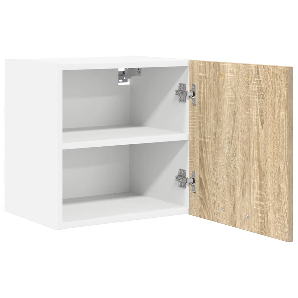 Hængeskab med dør Riga 2 pcs Sonoma Eg og Hvid 40 x 31 x 40 cm