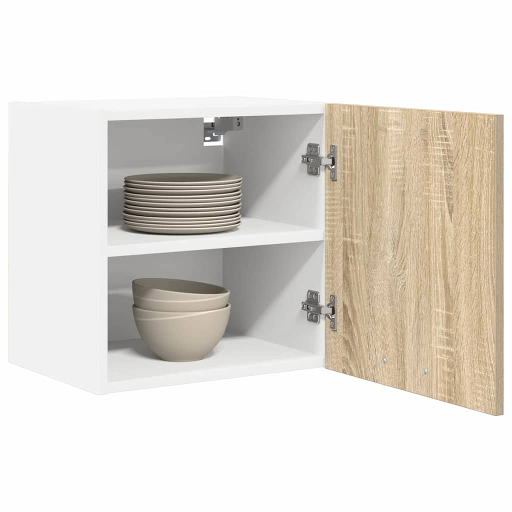Hængeskab med dør Riga 2 pcs Sonoma Eg og Hvid 40 x 31 x 40 cm