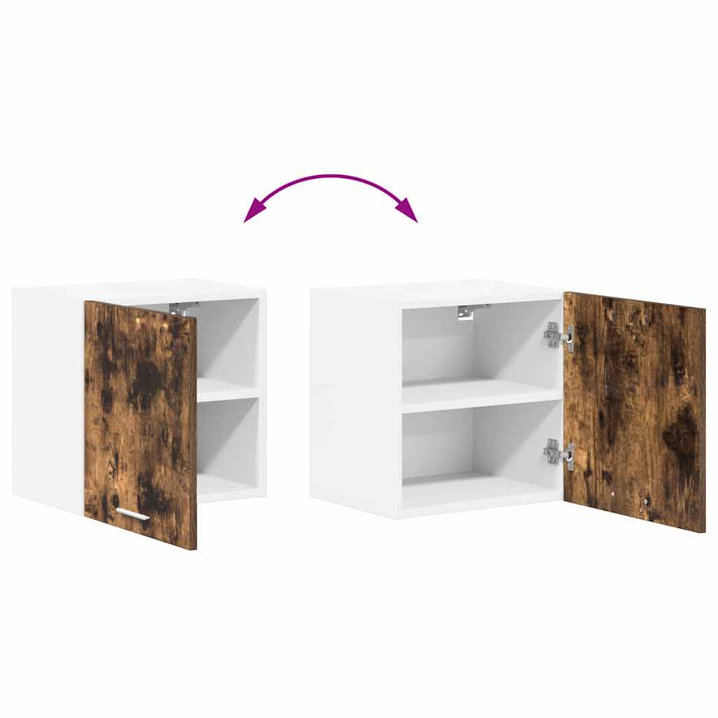 Hængeskab Røget Eg og Hvid 40 x 31 x 40 cm Konstrueret træ