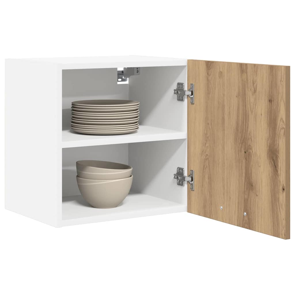Hængeskab med dør 2 pcs Artisan eg og hvid 40 x 31 x 40 cm