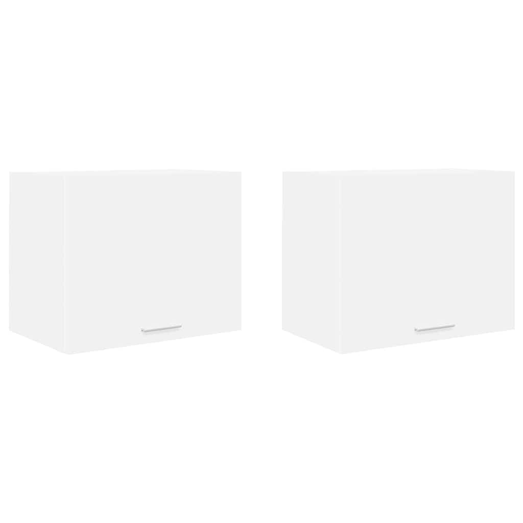 Hængeskab med dør 2 pcs Hvid 50 x 31 x 40 cm Konstrueret træ