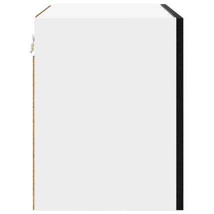 Hængeskab Sort Eg og Hvid 50 x 31 x 40 cm Konstrueret træ