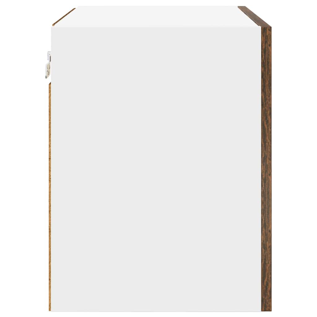 Hængeskab med opbevaring 2 pcs Røget Eg og Hvid 50 x 31 x 40 cm