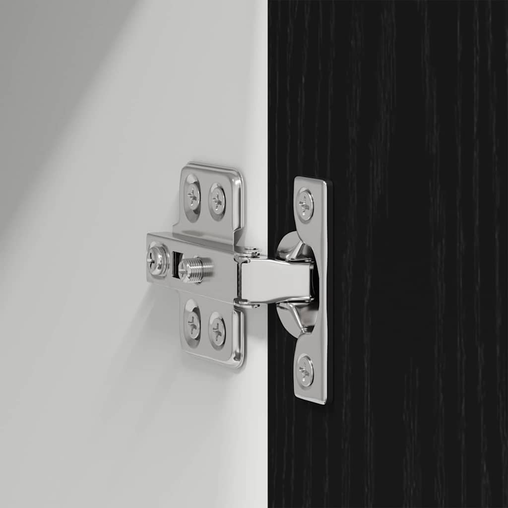 Hængeskab Sort Eg og Hvid 60 x 31 x 40 cm Konstrueret træ