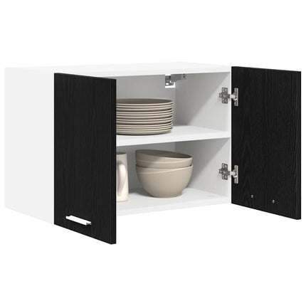 Hængeskab Sort Eg og Hvid 60 x 31 x 40 cm Konstrueret træ