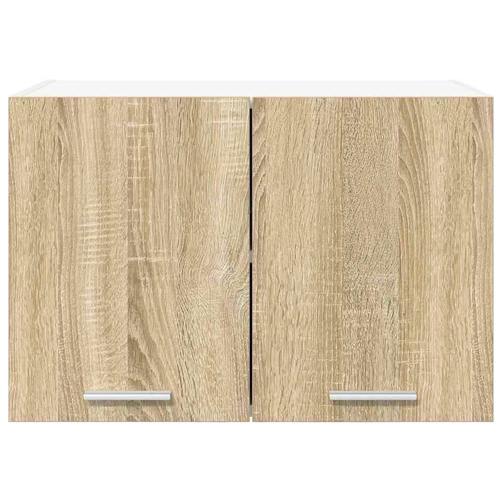 Hængeskab med dør 2 pcs Sonoma Eg og Hvid 60 x 31 x 40 cm