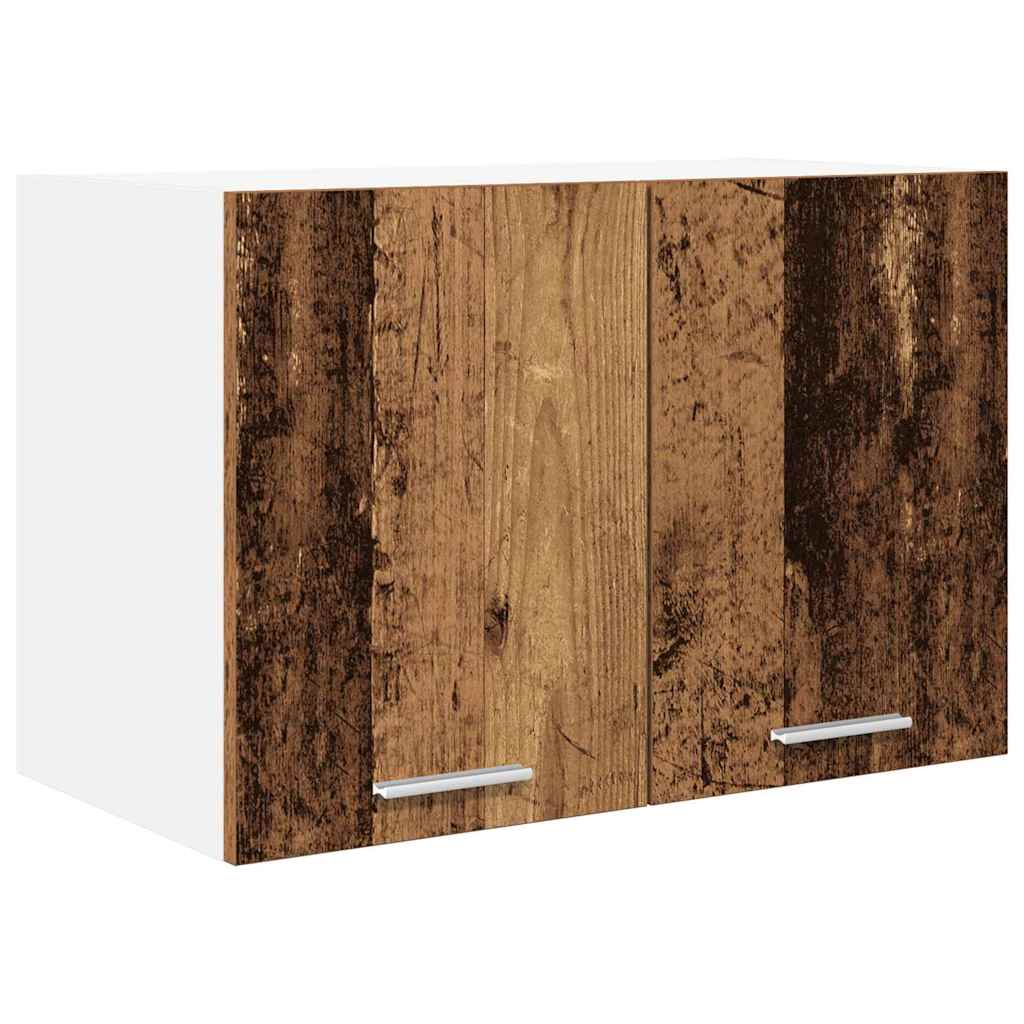Hængeskab med dør 2 pcs Gammelt træ og Hvid 60 x 31 x 40 cm