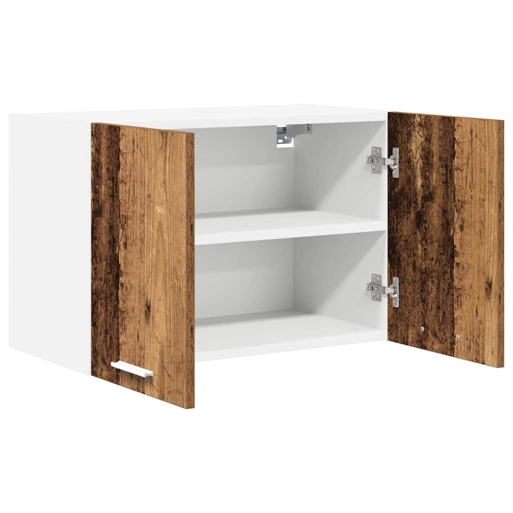 Hængeskab med dør 2 pcs Gammelt træ og Hvid 60 x 31 x 40 cm