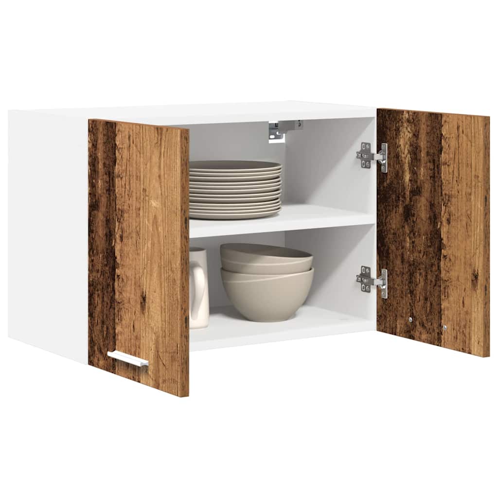 Hængeskab med dør 2 pcs Gammelt træ og Hvid 60 x 31 x 40 cm