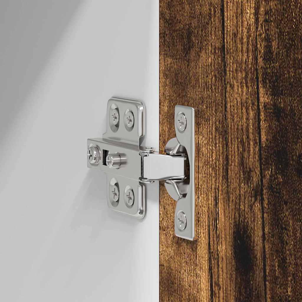 Hængeskab med dør Røget eg 80 x 31 x 40 cm Konstrueret træ