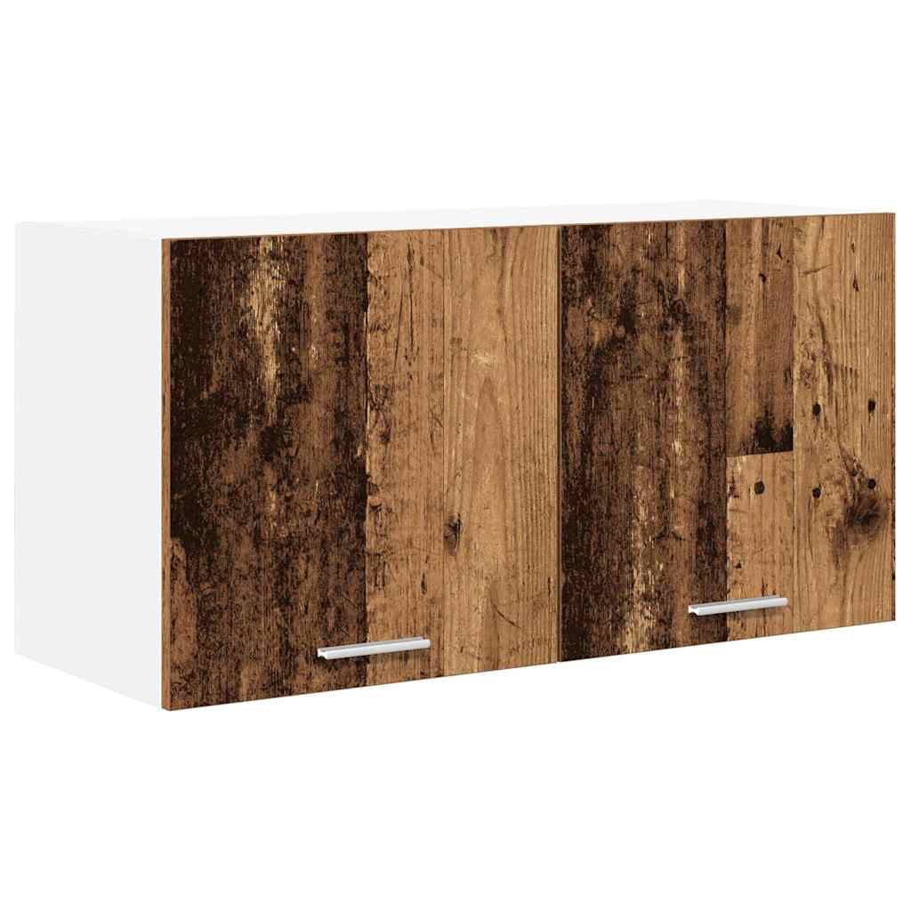 Hængeskab med dør Gammelt træ 80 x 31 x 40 cm Konstrueret træ