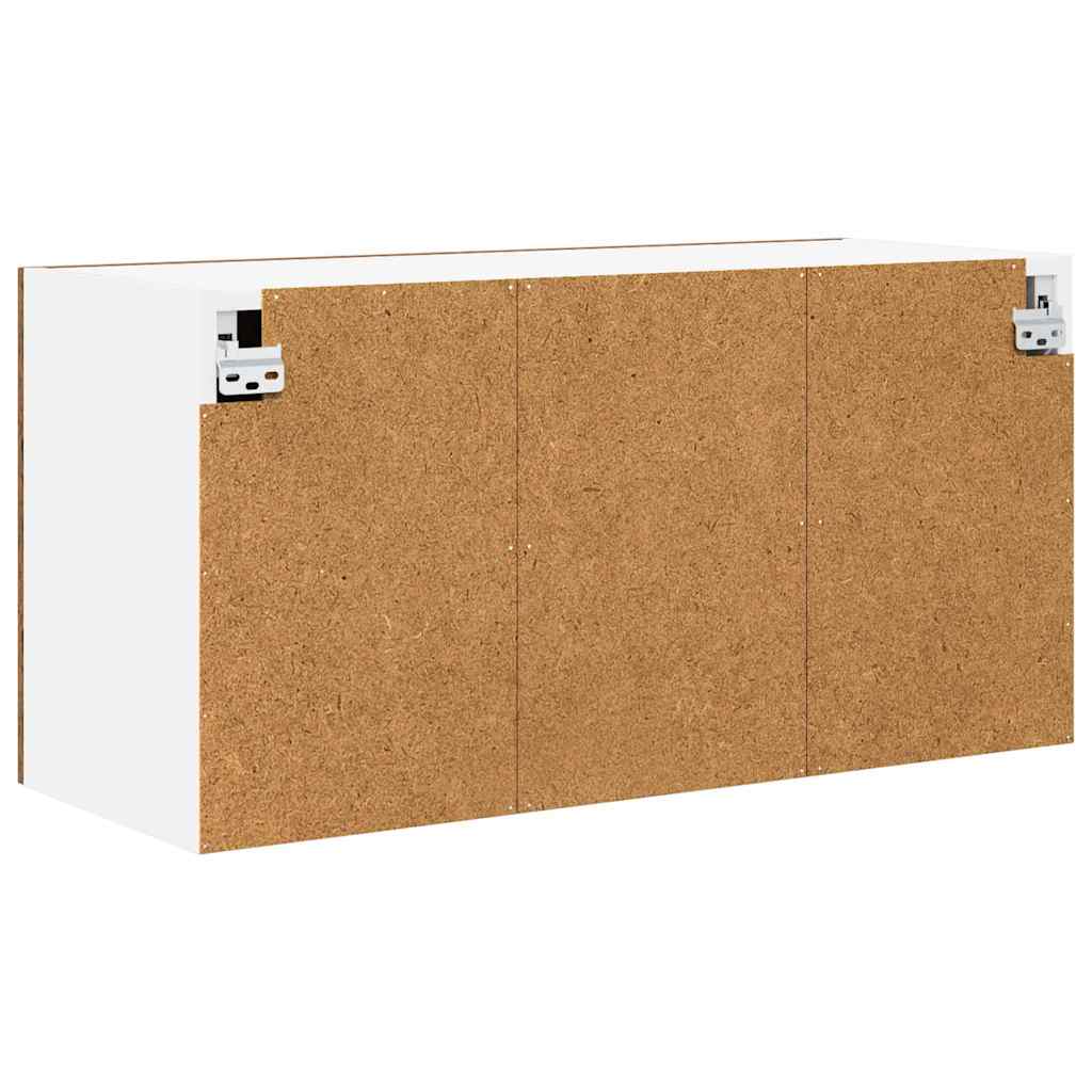 Hængeskab med dør Gammelt træ 80 x 31 x 40 cm Konstrueret træ