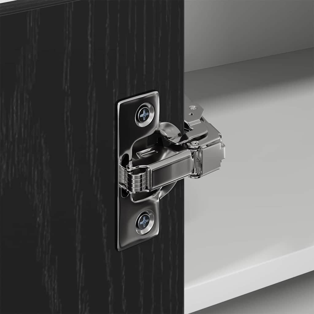 Hængeskab Sort Eg og Hvid 57 x 57 x 40 cm Konstrueret træ