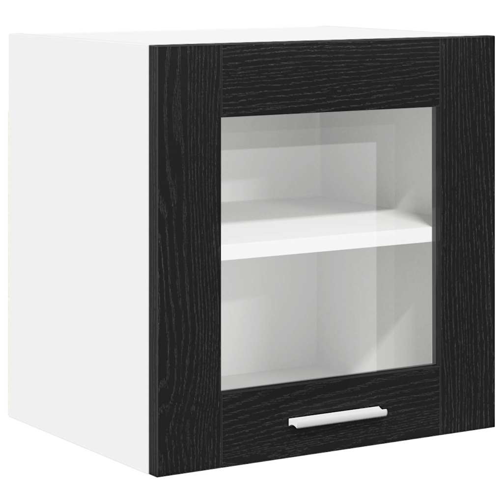 Hængeskab med dør Sort eg 40 x 31 x 40 cm Konstrueret træ