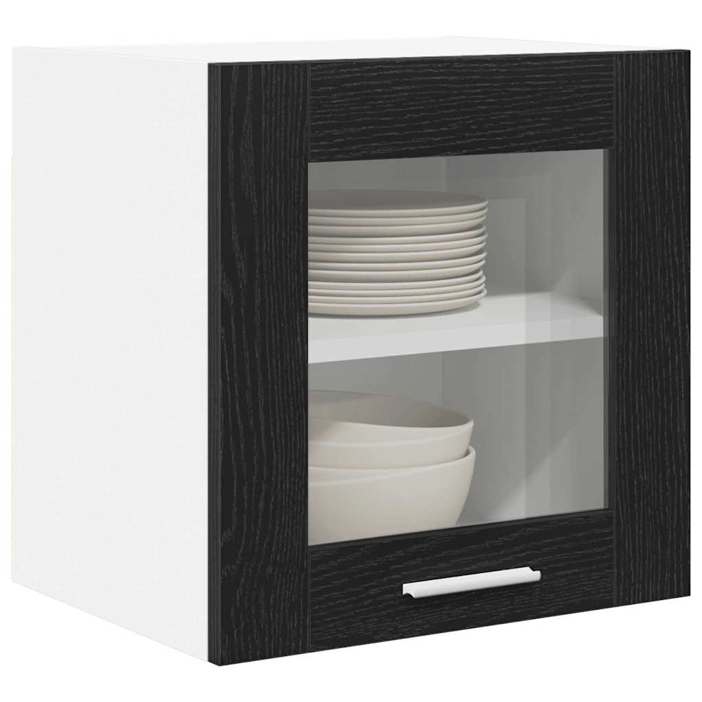 Hængeskab med dør Sort eg 40 x 31 x 40 cm Konstrueret træ