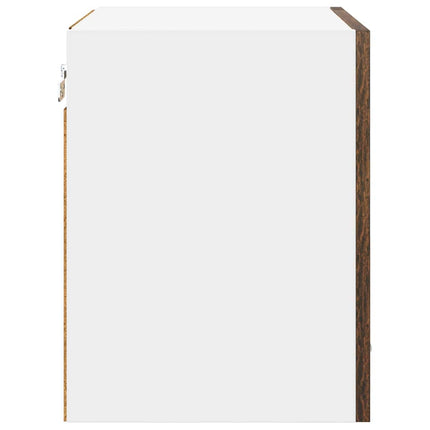 Hængeskab 2 pcs Røget eg 40 x 31 x 40 cm Konstrueret træ