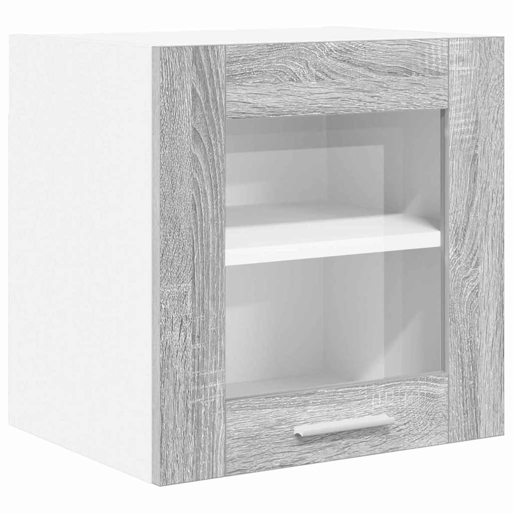 Hængeskab 2 pcs Grå Sonoma 40 x 31 x 40 cm Konstrueret træ