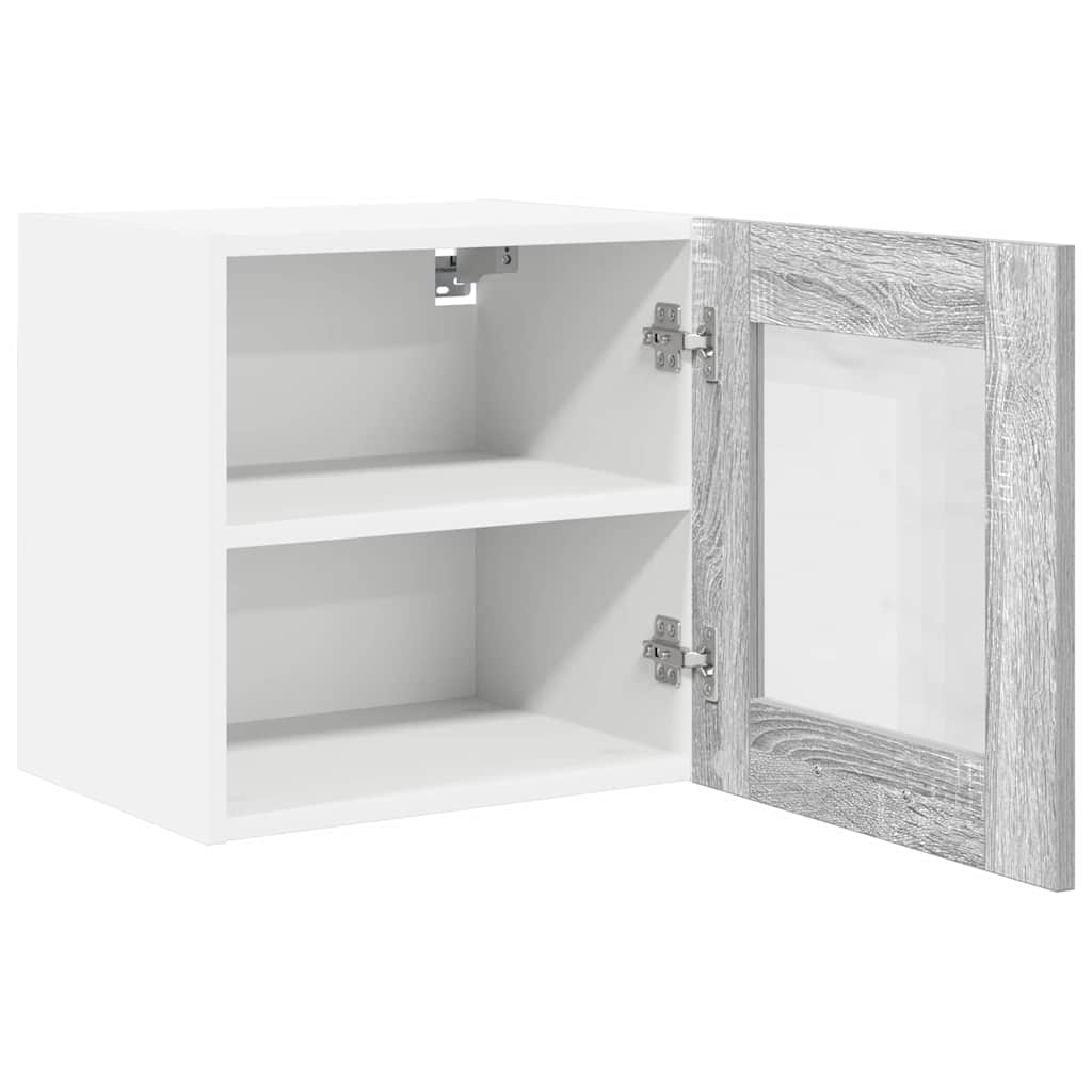Hængeskab 2 pcs Grå Sonoma 40 x 31 x 40 cm Konstrueret træ