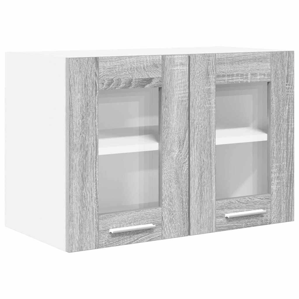 Hængeskab 2 pcs Grå Sonoma 60 x 31 x 40 cm Konstrueret træ