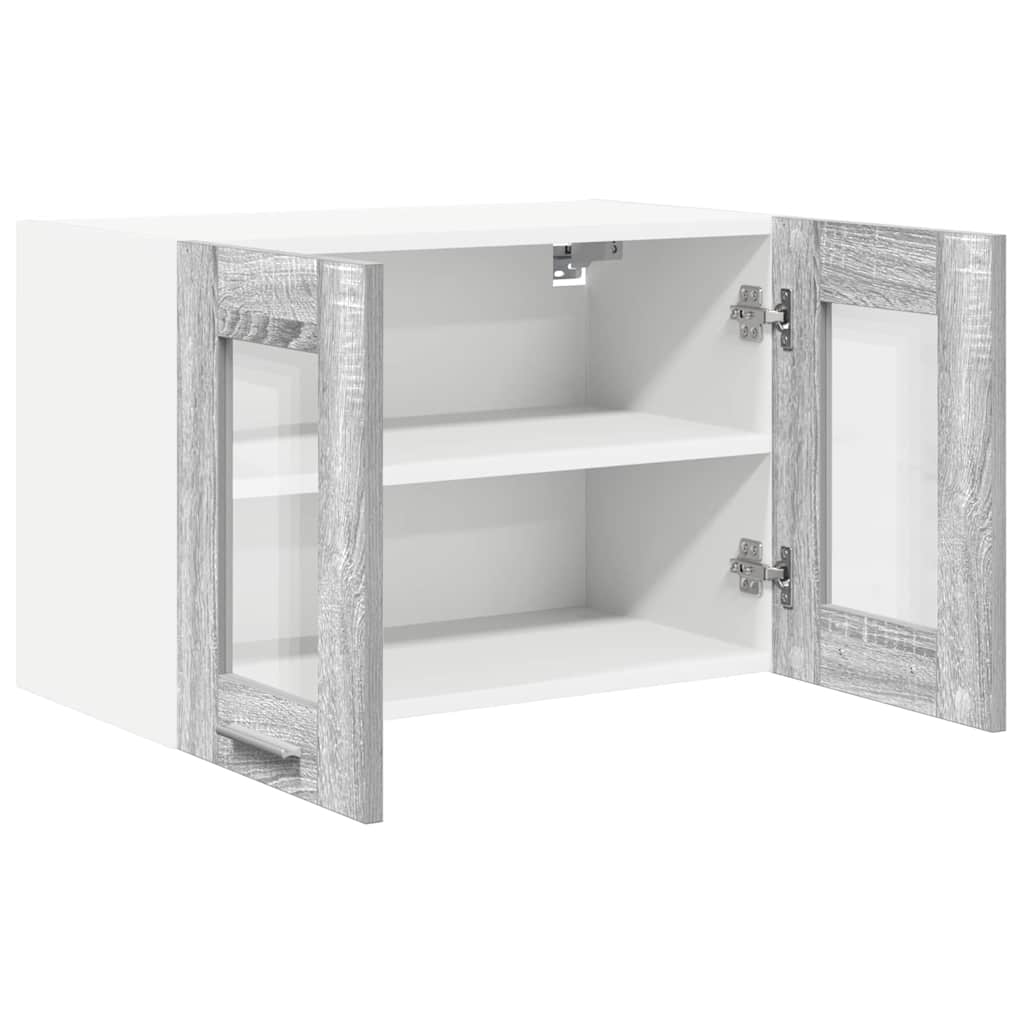 Hængeskab 2 pcs Grå Sonoma 60 x 31 x 40 cm Konstrueret træ