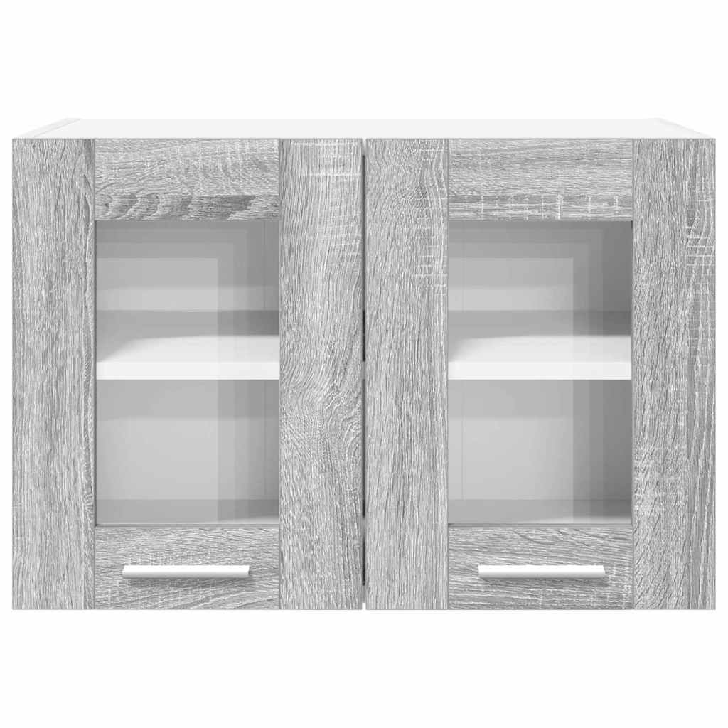 Hængeskab 2 pcs Grå Sonoma 60 x 31 x 40 cm Konstrueret træ