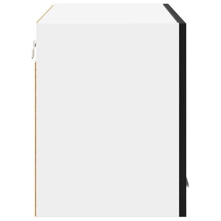 Hængeskab Sort Eg og Hvid 80 x 31 x 40 cm Konstrueret træ