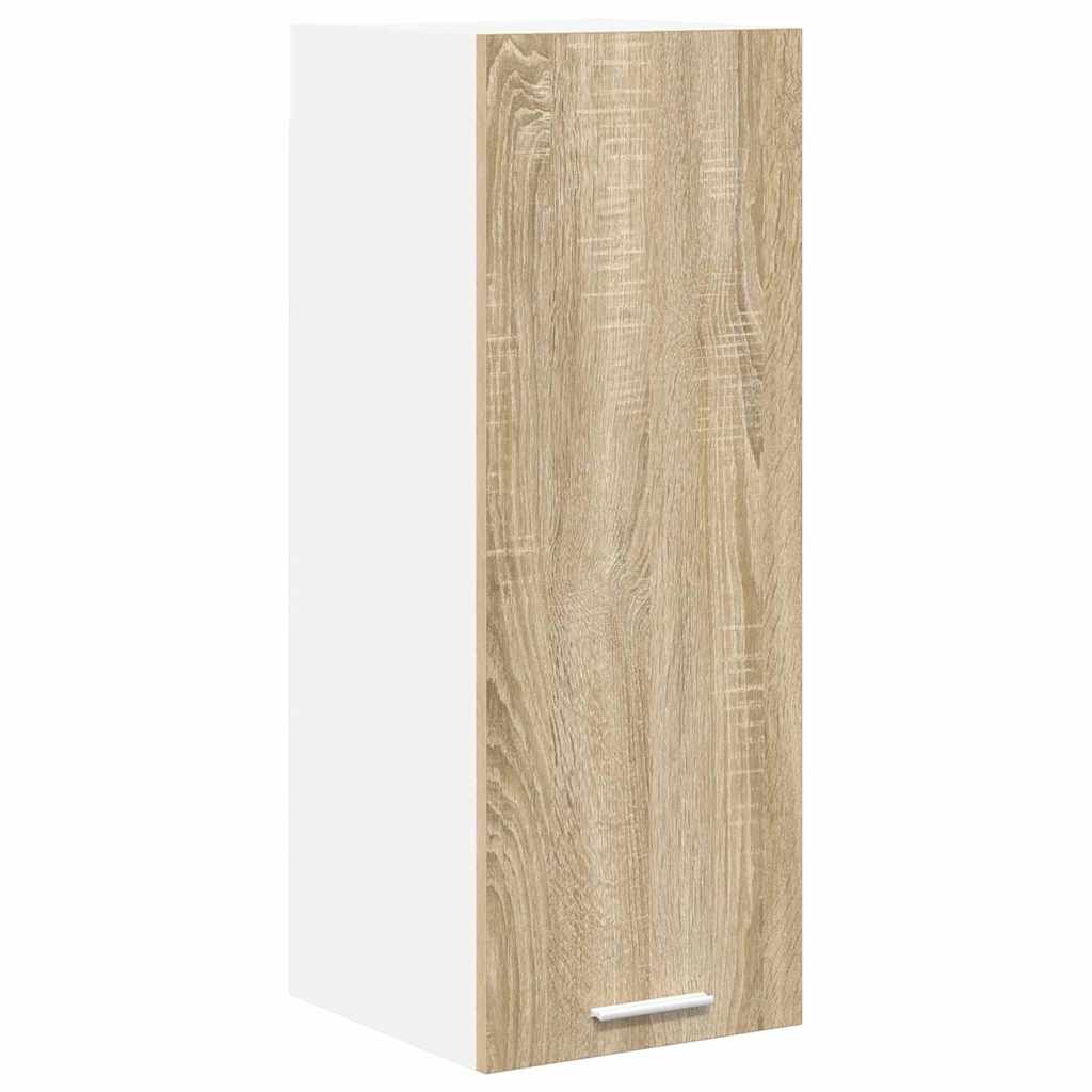Hængeskab med dør 2 pcs Sonoma Eg og Hvid 30 x 31 x 80 cm