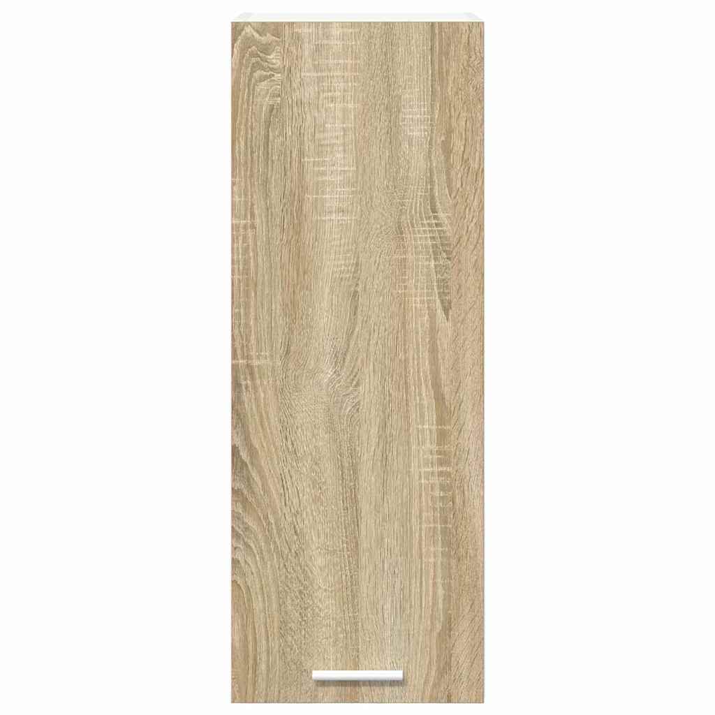 Hængeskab med dør 2 pcs Sonoma Eg og Hvid 30 x 31 x 80 cm