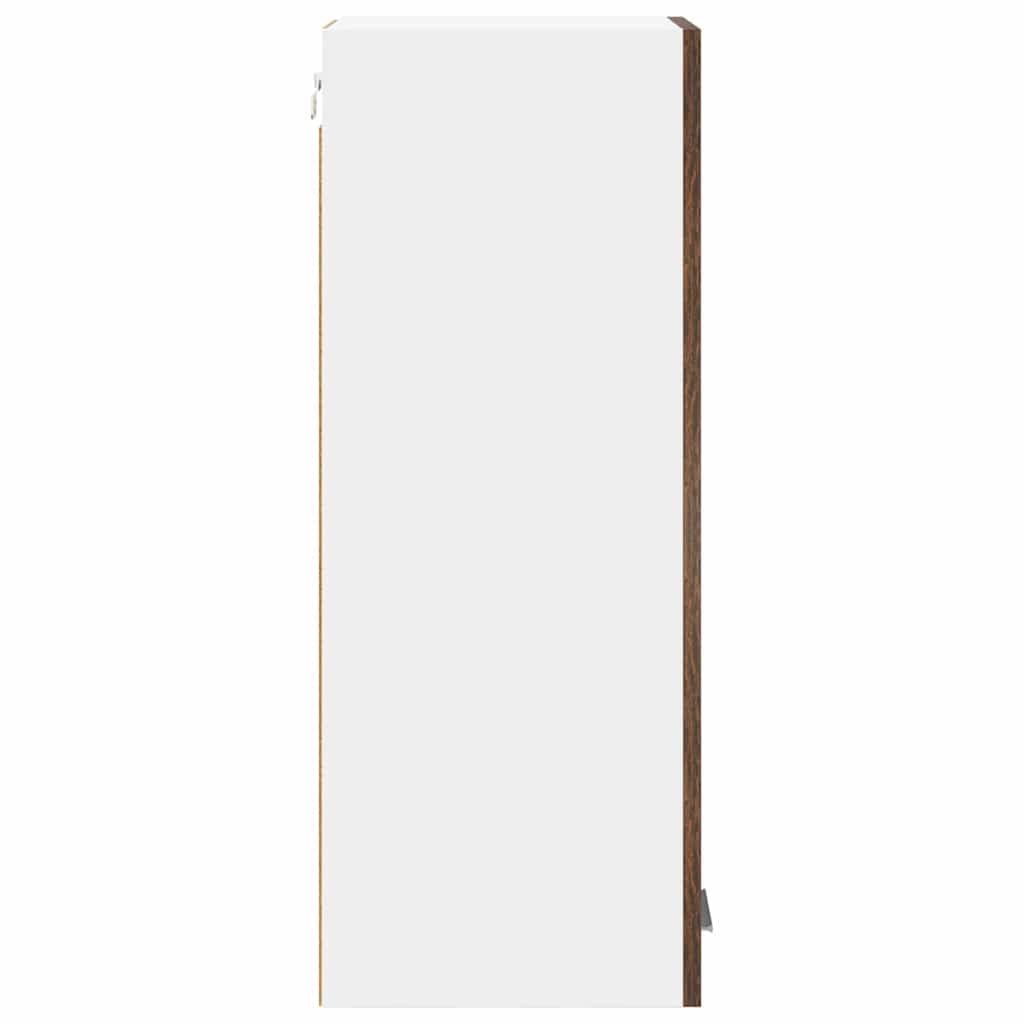 Hængeskab Røget Eg og Hvid 30 x 31 x 80 cm Konstrueret træ