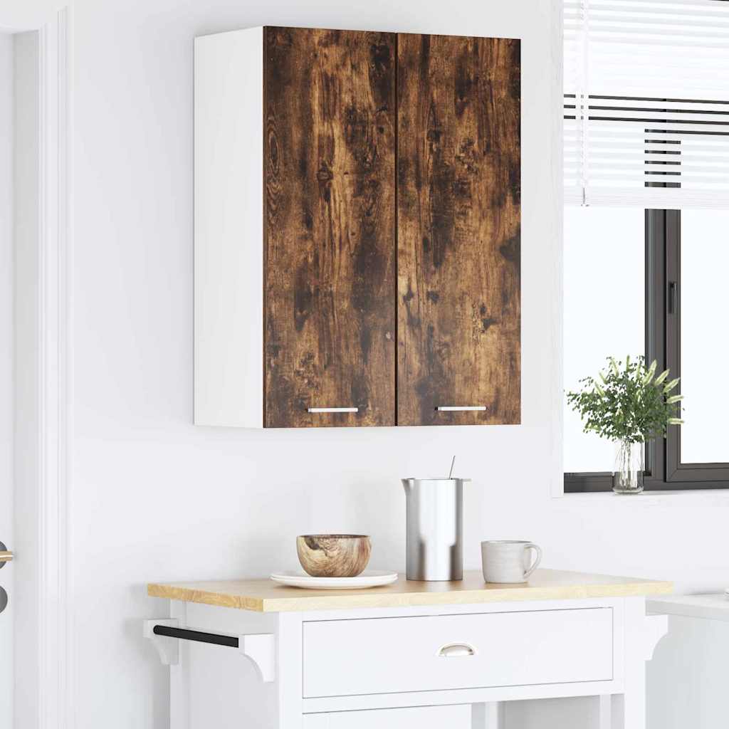 Hængeskab med dør Riga 2 pcs Røget Eg og Hvid 30 x 31 x 80 cm