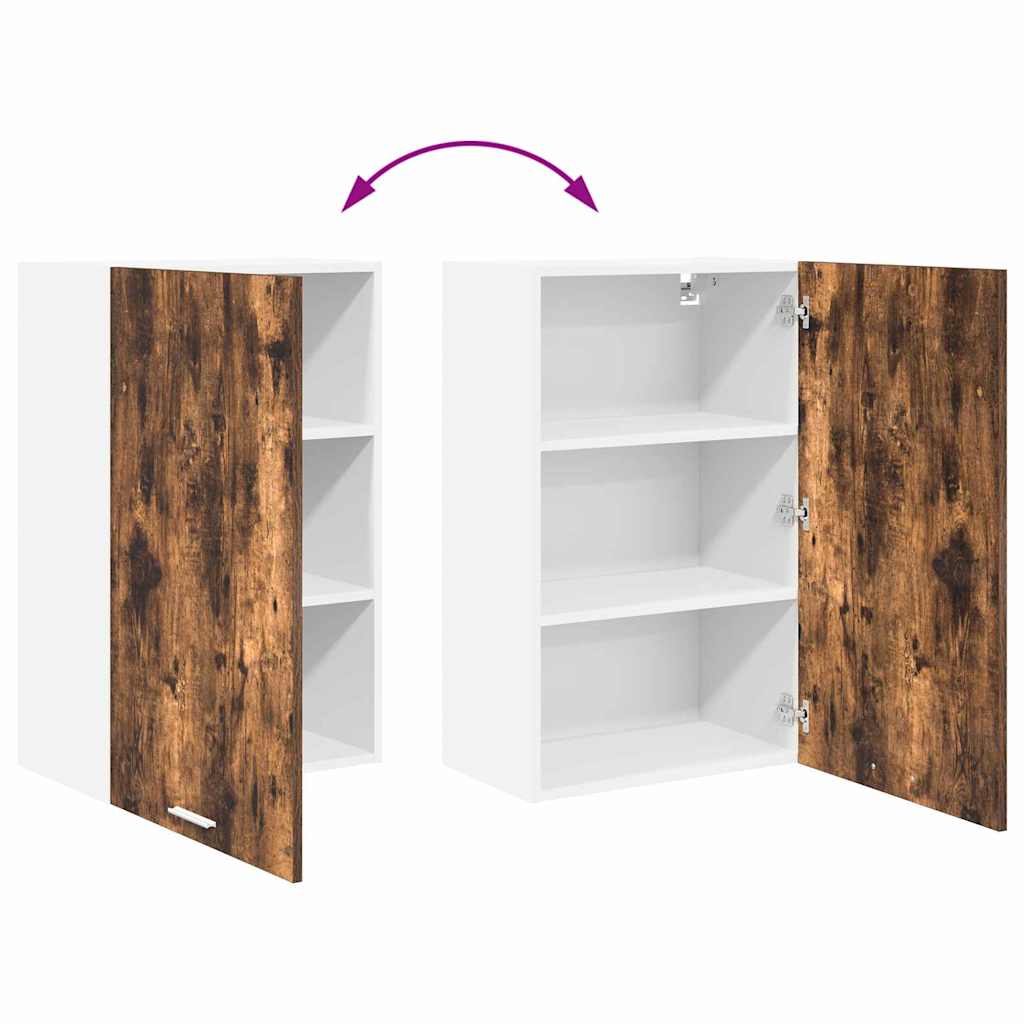 Hængeskab Røget Eg og Hvid 50 x 31 x 80 cm Konstrueret træ