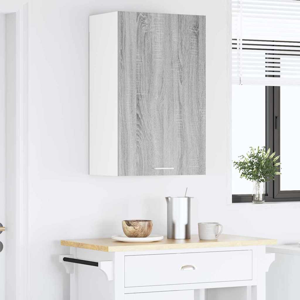 Hængeskab Grå Sonoma og Hvid 50 x 31 x 80 cm Konstrueret træ