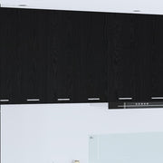 Hængeskab med dør Sort eg 60 x 31 x 80 cm Konstrueret træ