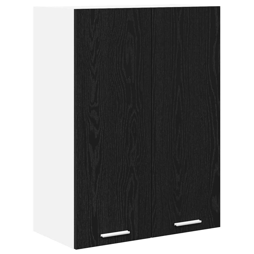 Hængeskab med dør Sort eg 60 x 31 x 80 cm Konstrueret træ