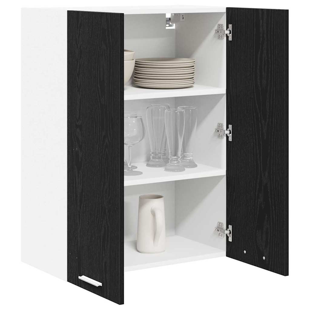 Hængeskab med dør Sort eg 60 x 31 x 80 cm Konstrueret træ