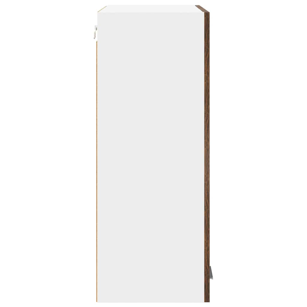 Hængeskab med dør Røget eg 60 x 31 x 80 cm Konstrueret træ