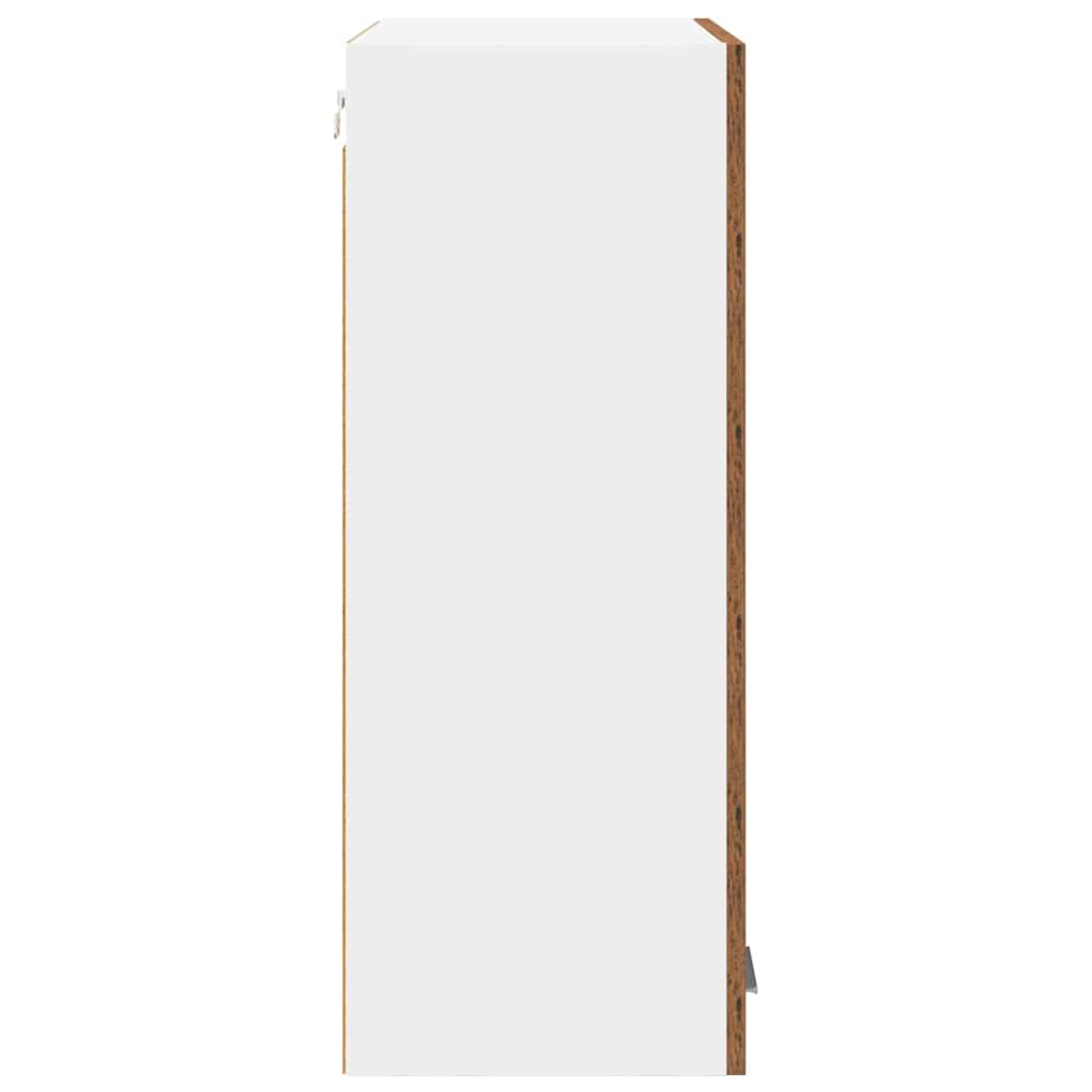 Hængeskab med dør Gammelt træ 60 x 31 x 80 cm Konstrueret træ