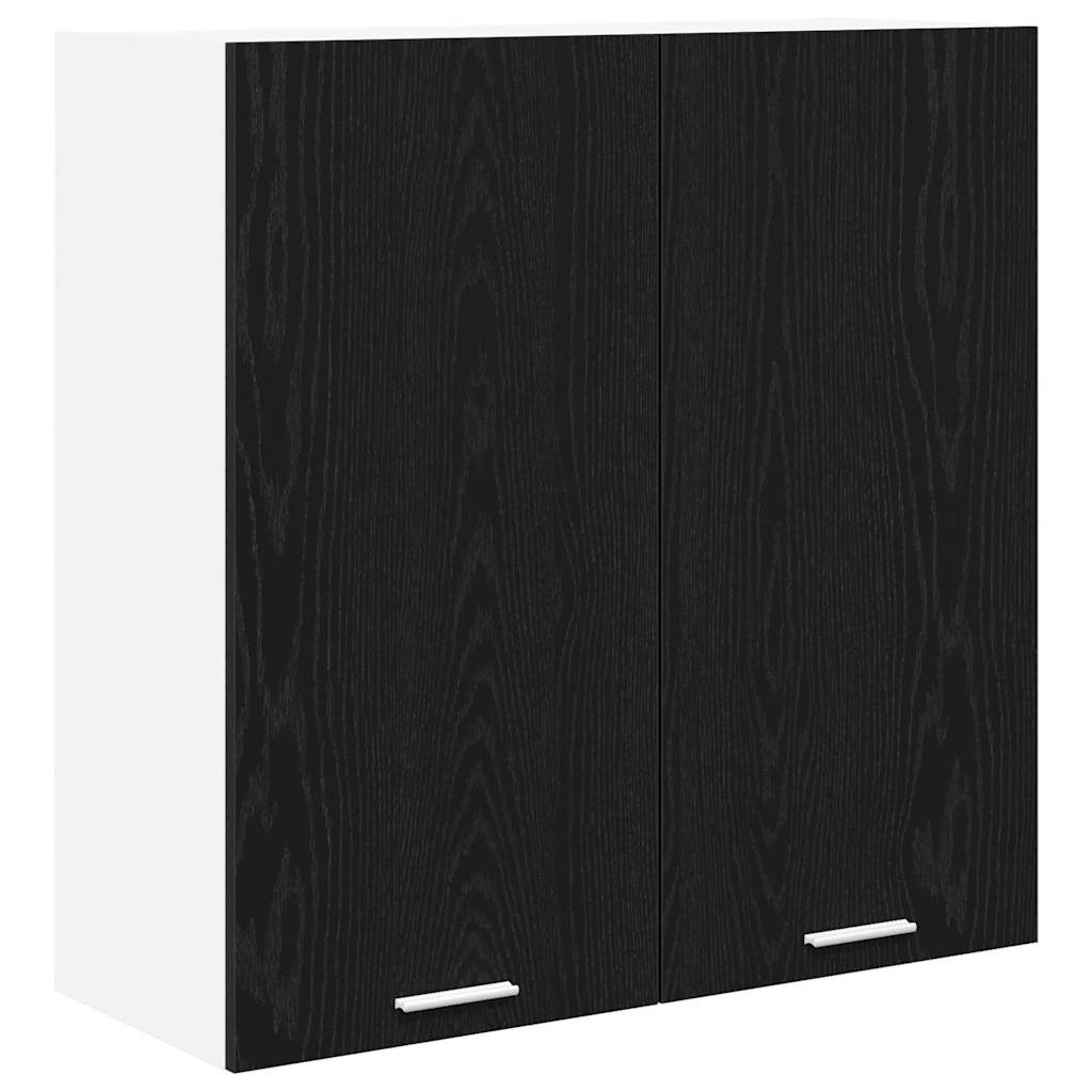 Hængeskab med dør Sort eg 80 x 31 x 80 cm Konstrueret træ