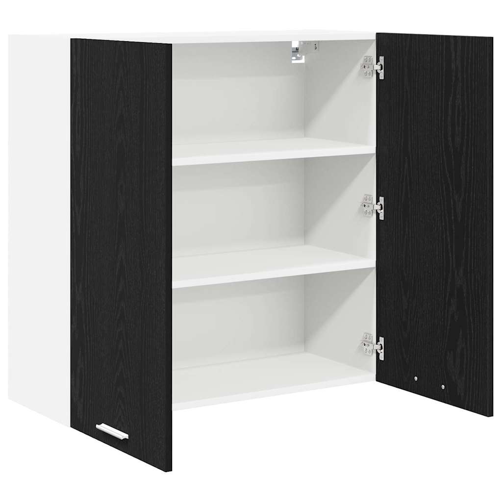 Hængeskab med dør Sort eg 80 x 31 x 80 cm Konstrueret træ