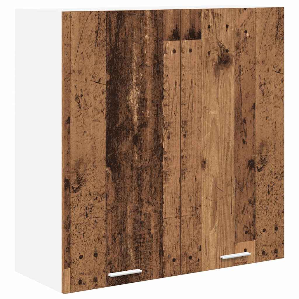 Hængeskab med dør Gammelt træ 80 x 31 x 80 cm Konstrueret træ