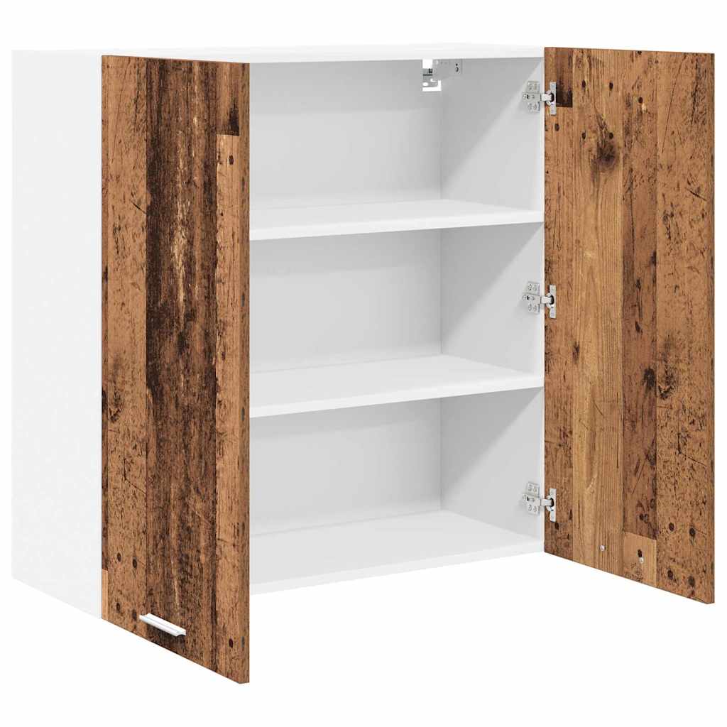 Hængeskab med dør Gammelt træ 80 x 31 x 80 cm Konstrueret træ