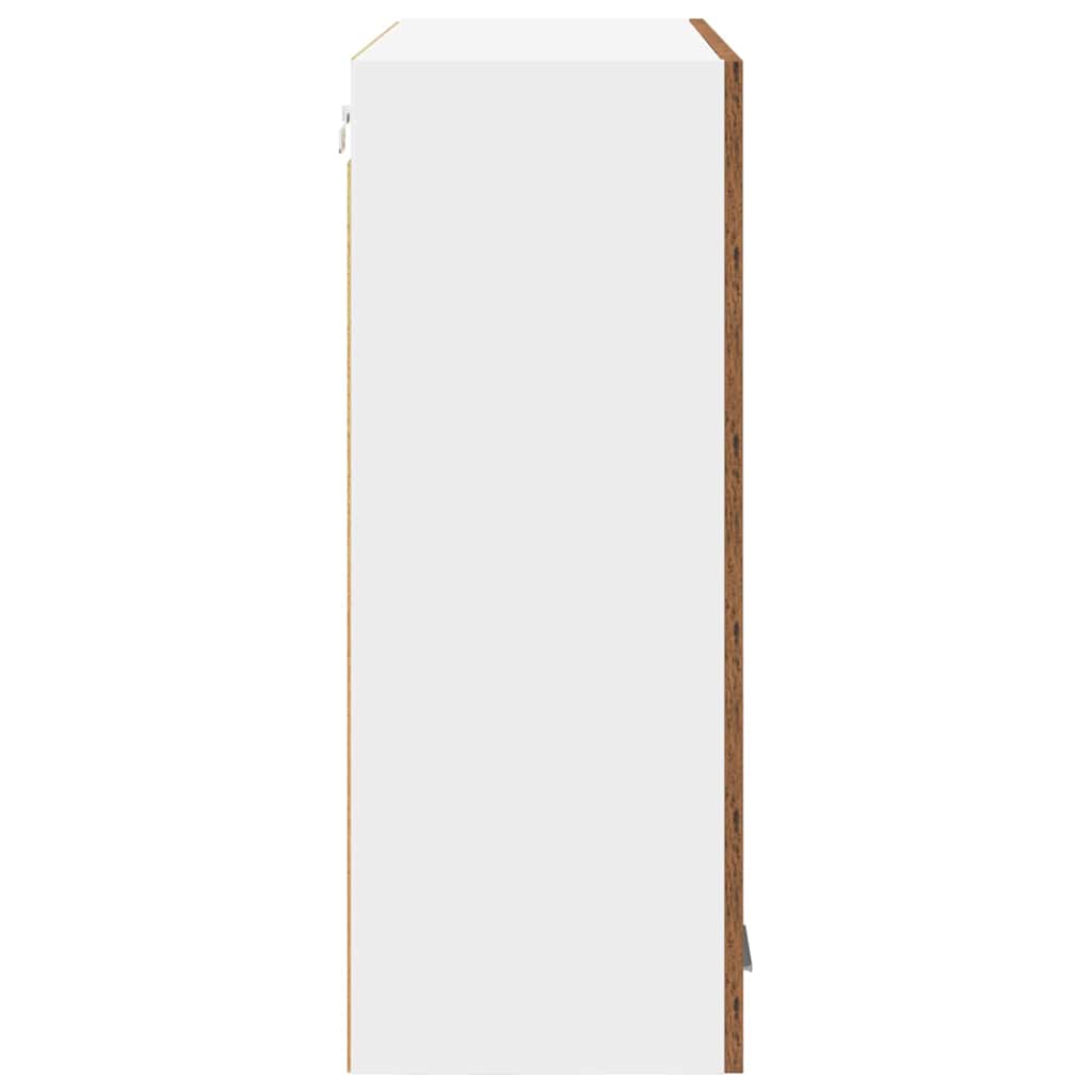 Hængeskab med dør Gammelt træ 80 x 31 x 80 cm Konstrueret træ
