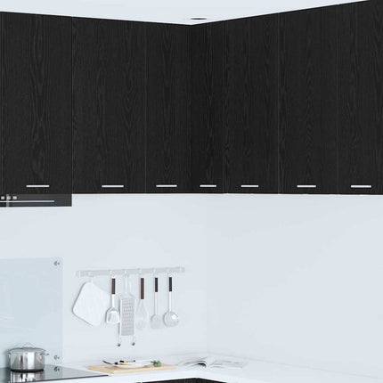 Hængeskab Sort Eg og Hvid 57 x 57 x 80 cm Konstrueret træ