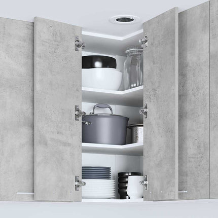 Hængeskab Beton grå og hvid 57 x 57 x 80 cm Konstrueret træ