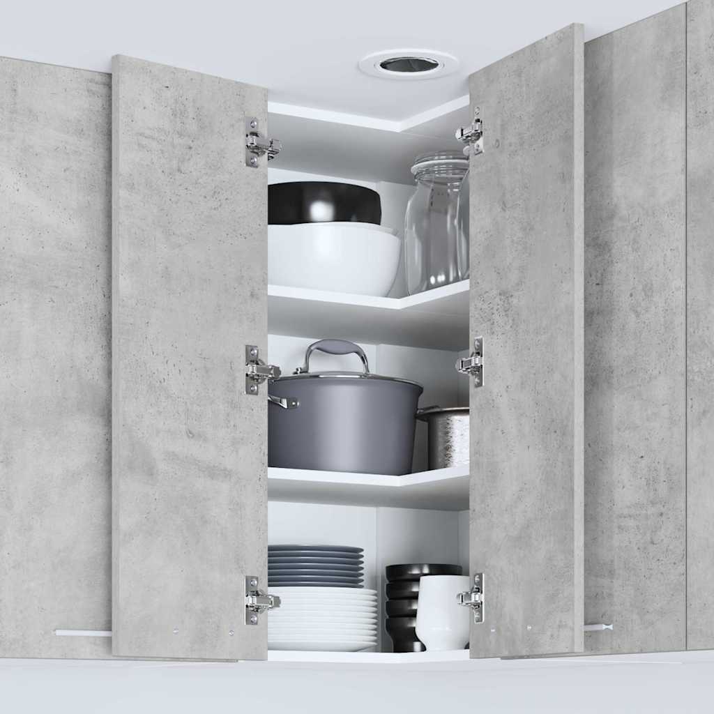 Hængeskab Beton grå og hvid 57 x 57 x 80 cm Konstrueret træ