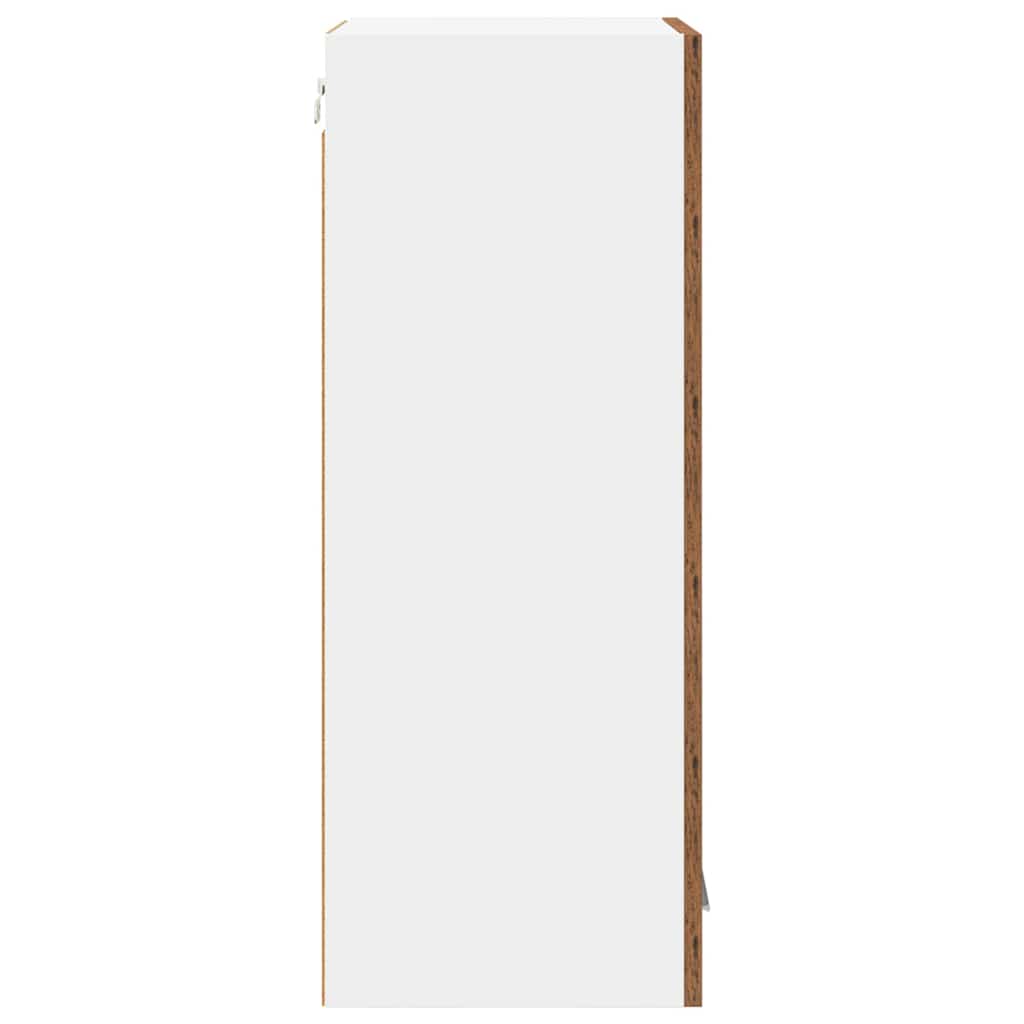 Hængeskab med dør Gammelt træ 40 x 31 x 80 cm Konstrueret træ