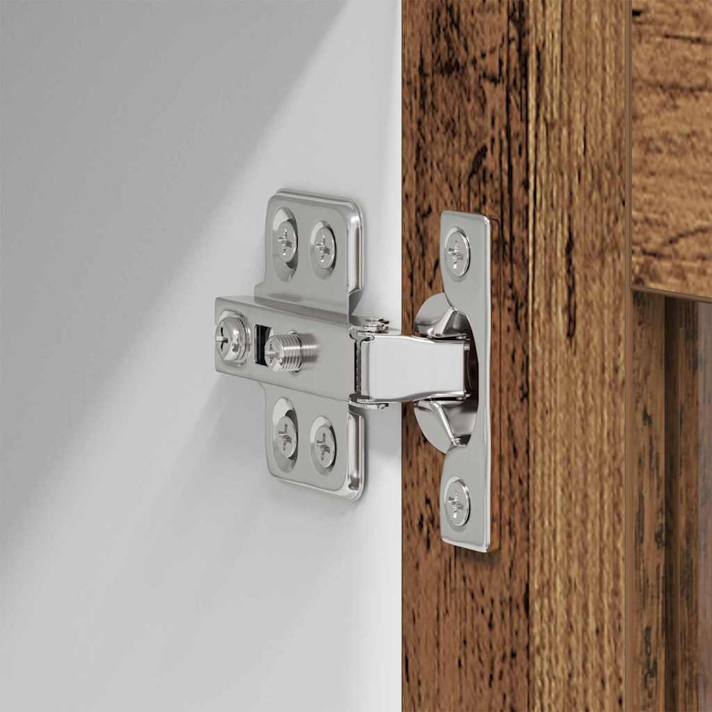 Hængeskab 2 pcs Gammelt træ 40 x 31 x 80 cm Konstrueret træ